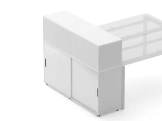 Тумба комбинированная высокая для рабочего модуля Deka 9.04.145 Белый