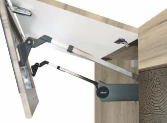 Шкаф-витрина (с откидной системой Blum) Бруклин 101.09.1 Дуб Кронберг/Лагода/Антрацит