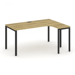 Стол эргономичный правый CОНCЕПТ CН.ОСА-002(Р) Дуб Винченцо Черный / CONCEPT CN.OSA-002(R)