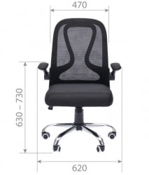 Офисное кресло CHAIRMAN CH650, ткань/сетка, черный