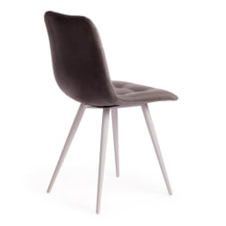 Стул CHILLY (mod. 7095-1) ткань/металл, 45x53х88 см, высота до сиденья 50 см, серый barkhat 26/белый