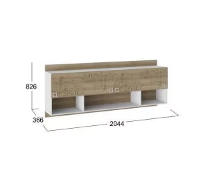 Шкаф настенный Оксфорд ТД-139.12.21 Ривьера Белый с рисунком