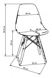 Стул обеденный DOBRIN DSW Светло-розовый PK-02