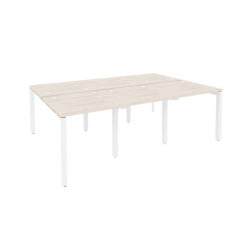 Рабочая станция на П-образном м/к ОНИКС О.МП-Д.РС-6.0.8 Денвер Светлый/Белый / ONIX O.MP-D.RS-6.0.8