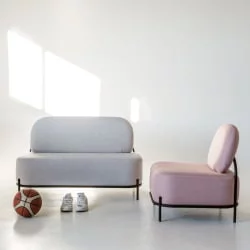 Диван с подушкой Gawaii 2-х мест Тем серый