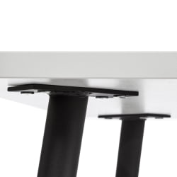 Обеденный стол PLUTO ЛДСП/металл, 120x80x77 см, Белый/Черный