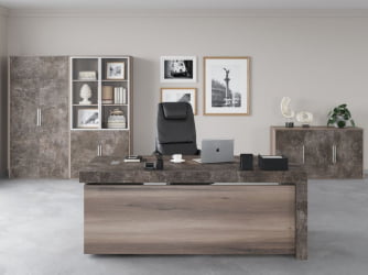 Стол письменный B-TONE BTN36110042 Вяз Бетон темный