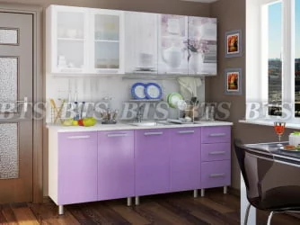 Маленькая кухня 2,0 м Люкс Акварель