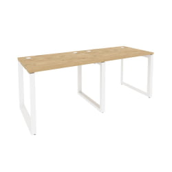 Рабочая станция на О-образном м/к ОНИКС О.МО-РС-2.1.7 Тиквуд Светлый/Белый / ONIX O.MO-RS-2.1.7