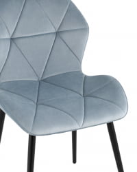 Стул обеденный Эдвин велюр Пыльно-голубой