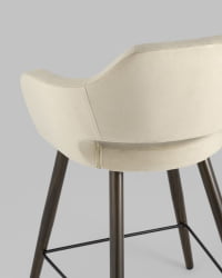 Стул полубарный Саймон (ПБ) велюр Бежевый