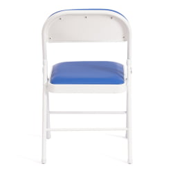 Складной стул FOLDER (mod. 3022G) каркас: металл, сиденье/спинка: экокожа, 46.5 х 47.5 х 79 см, blue (синий) / white (белый)