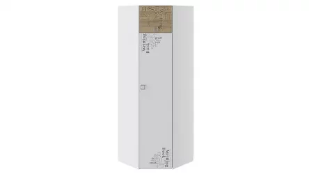 Детский угловой шкаф Оксфорд ТД-139.07.23 Ривьера Белый с рисунком