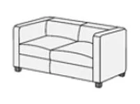 Диван двухместный Амбра 2Э Светло-коричневый