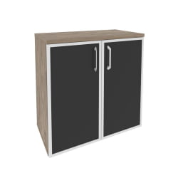 Шкаф низкий широкий ОНИКС О.СТ-3.2Р блаcк Тиквуд Темный / ONIX O.ST-3.2R black