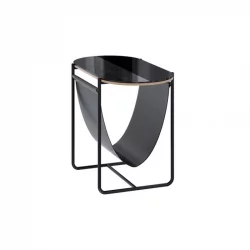 Прикроватный столик Тип 9 ЛД 451.210.000 Чёрный Камень Пьетро чёрный