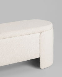 Банкетка Taks с местом для хранения букле белый