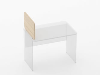 Экран разделительный прямой Глассй 5.14.06 Дуб молочный / Glassy