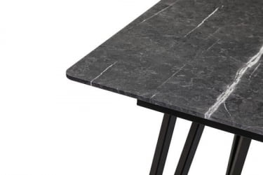 Стол Диего 960*960 мрамор графит со скосом