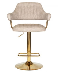 Стул барный ДОБРИН CХАРЛЙ ГОЛД (бежевый твид (ЛЕО26)) 2 шт / DOBRIN CHARLY GOLD (LEO26))