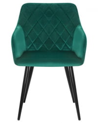 Стул обеденный ДОБРИН РОБЕРТ (черные матовые ножки, велюр В108-64 Зеленый) 2 шт / DOBRIN ROBERT V108-64