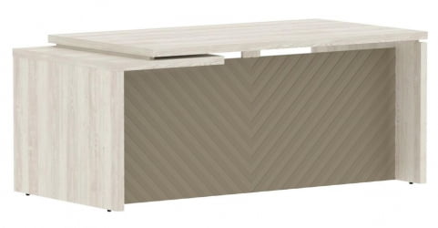 Стол руководителя правый Torr LUX TLCT 189 R Сосна Эдмонд Капучино