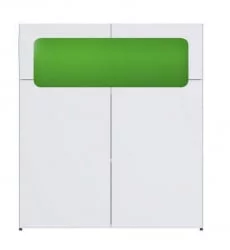 Тумба Палермо Юниор 06 Белый глянец Ясень шимо светлый Зеленый