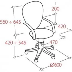 Кресло офисное UA_Prestige Ткань 501763 Серая