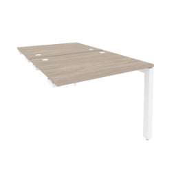 Стол-приставка двойной на П-образном м/к к опорным элем. ОНИКС О.МП-Д.СПР-1.8 Дуб Аттик/Белый / ONIX O.MP-D.SPR-1.8