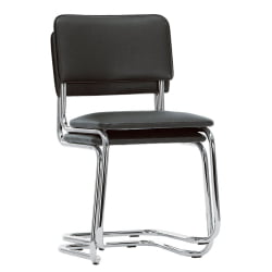 Стулья для персонала и посетителей Сильвия комплект 2 шт кожзам Черный