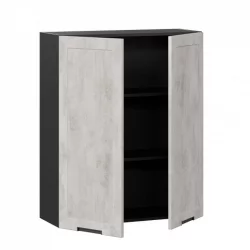 Шкаф кухонный 800 высокий Джамис ЛД 296.460.000.071 Черный Белый камень