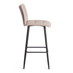 Барный стул Bari/Бари велюр, бежевый, 7, 45х56х110 см