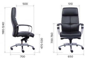 Кресло для руководителя Everprof Madrid Кожа Черный