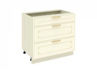 Стол с 3 ящиками (метабоксы) Милана 23.67 Сосна Астрид/Ваниль