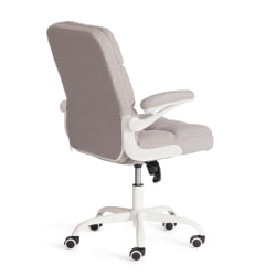 Кресло офисное Lugano Wh ткань teddy, светло-серый