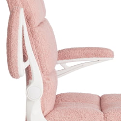Кресло офисное Lugano Wh ткань teddy, розовый