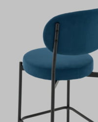 Стул Полубарный Бриф DD ПБ велюр синий