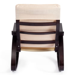 Кресло-качалка mod. AX3005 mod. AX3005 дерево береза, ткань: полиэстер/хлопок, 61х94,5х104 см, дерево: венге #9, ткань бежевая 1501-4