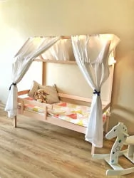 Детская кровать с бортиком RooRoom кд-1Р Розовый