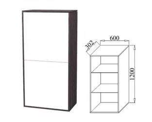 Модульный шкаф в гостиную Куб К05 Белый софт Дуб ирландский