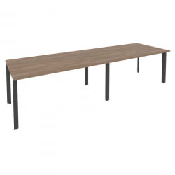 Стол переговорный (2 столешницы) ОНИКС О.МП-ПРГ-2.4 Дуб Аризона/Антрацит / ONIX O.MP-PRG-2.4