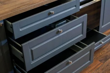 Тумба кухонная 400 с 3 ящиками (4) Мокка ЛД 274.110.000.129 Черная Дуб фактурный антрацит