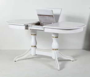 Стол обеденный раскладной Лира (1,2м) тон 1 с золотой патиной