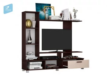 Современная стенка в гостиную Соло 6 Венге Дуб молочный