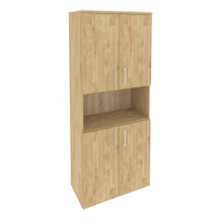 Шкаф высокий широкий (4 низких фасада ЛДСП) ONIX O.ST-1.5 Тиквуд Светлый