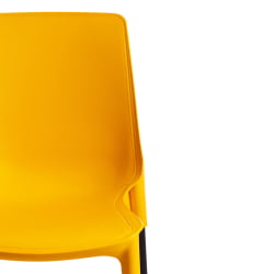 Стул для балкона GENIUS (mod 75) металл/пластик, 46x56x84cм, желтый/черные ножки