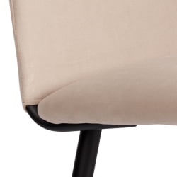 Стул обеденный La Rousse NEW, велюр, бежевый/черный, 7, 45x55x93 см