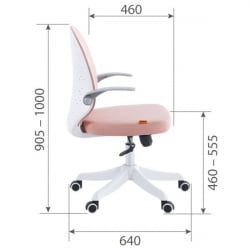 Детское компьютерное кресло CHAIRMAN CH107 ткань розовый