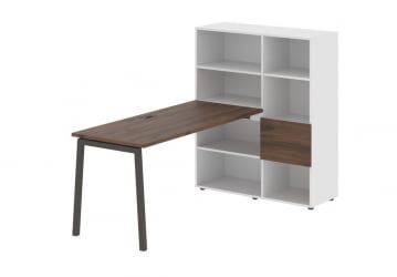 Рабочая станция EDIS ELRST 1115 Дуб Денвер темный Мокко Белый