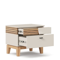 Тумба прикроватная правая Нильс ЛД 423.030.000 Кашемир/Дуб Тортуга